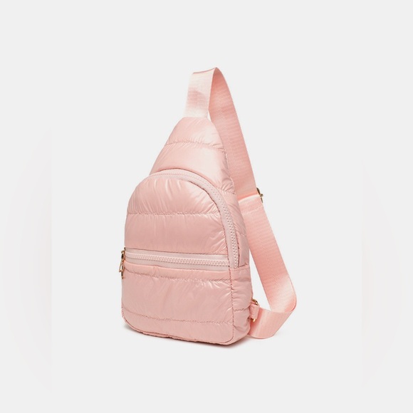 Quilted Adjustable Strap Puffy Sling Bag - Picture 5 of 14